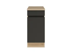 Optifit Küchen-Unterschrank 40 x 88 x 60 cm Noah420 Anthrazit Wildeiche NB