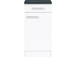 Optifit Küchen-Unterschrank Salo214 40 cm x 84,8 cm x 60 cm Weiß