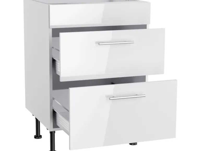Optifit Küchen-Unterschrank für Kochfeld Rurik986 60 cm x 87 cm x 58,4 cm Weiß