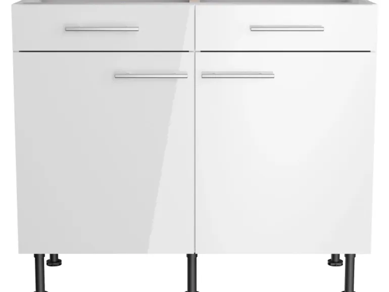 Optifit Küchen-Unterschrank Rurik986 100 cm x 87 cm x 58,4 cm Weiß