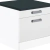 Optifit Küchen-Unterschrank Salo214 60 cm Weiß für Trockner und Waschmaschine
