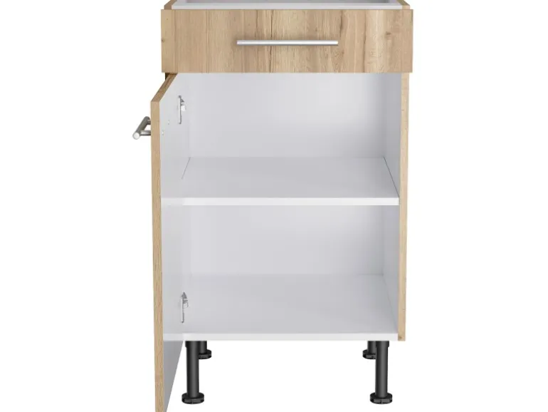 Optifit Küchen-Unterschrank Erik290 50 cm x 87 cm x 58,4 cm Wildeiche