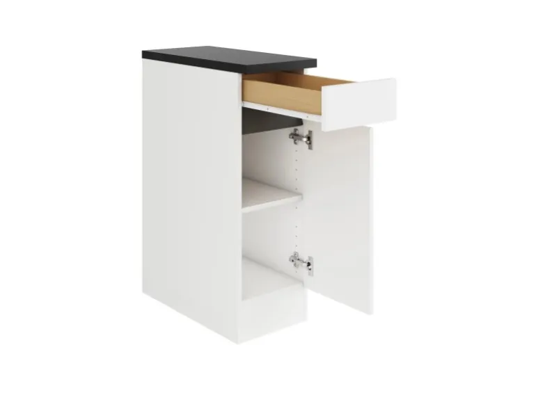 Optifit Küchen-Unterschrank 30 x 88 x 60 cm Luca932 Weiß Anthrazit
