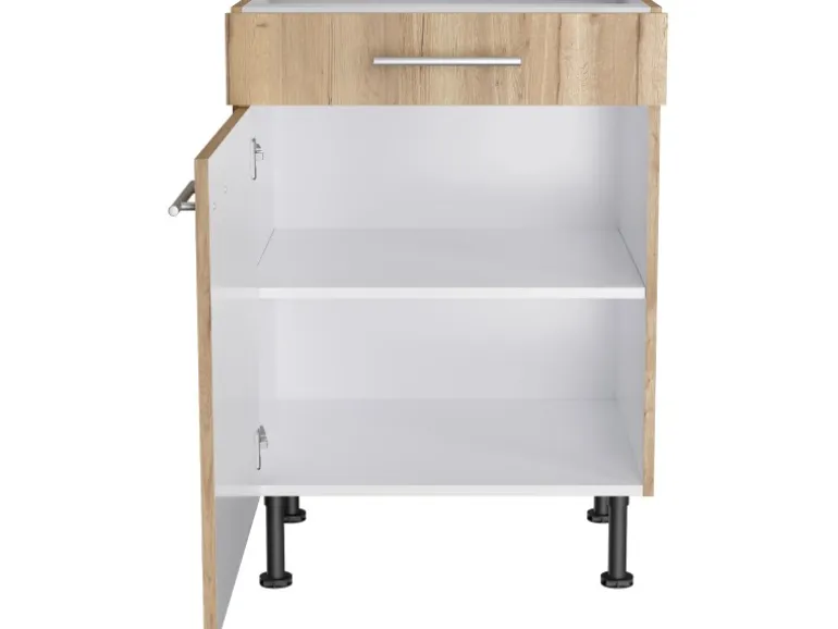 Optifit Küchen-Unterschrank Erik290 60 cm x 87 cm x 58,4 cm Wildeiche