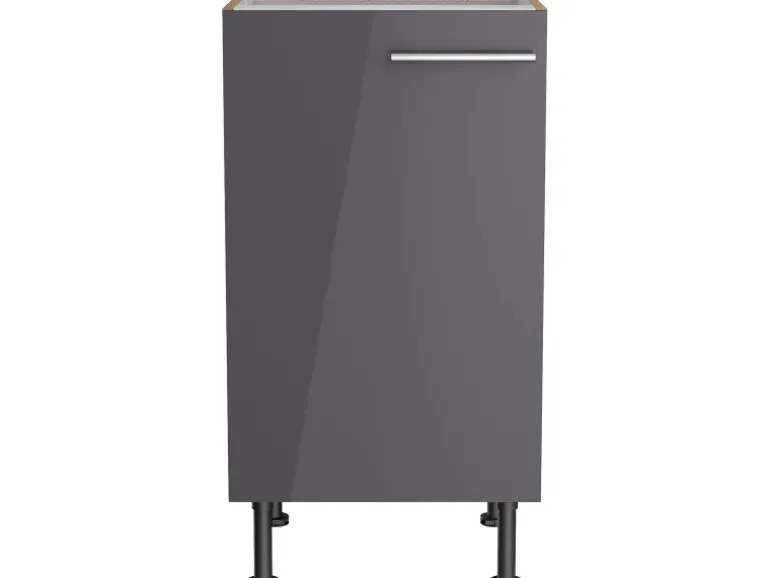 Optifit Küchen-Unterschrank Jonte984 45 cm x 87 cm x 58,4 cm Anthrazit-Wildeiche