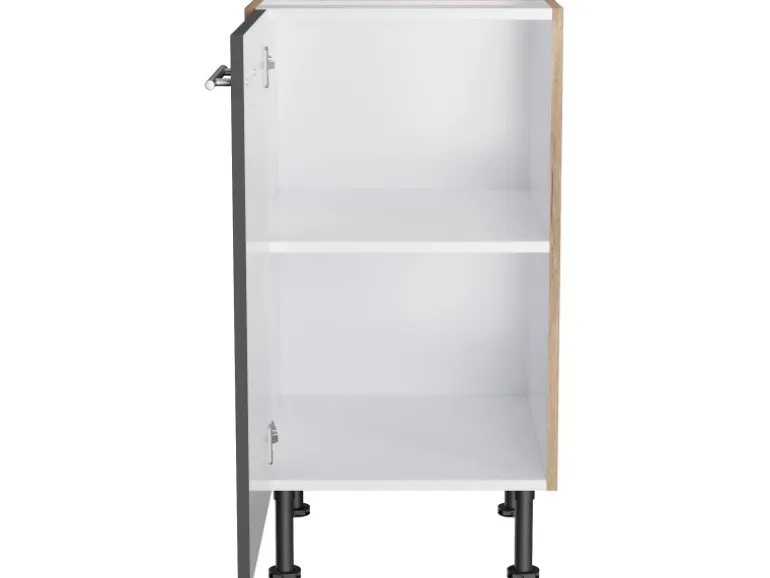 Optifit Küchen-Unterschrank Jonte984 45 cm x 87 cm x 58,4 cm Anthrazit-Wildeiche