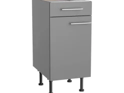 Optifit Küchen-Unterschrank Mats825 40 cm x 87 cm x 60 cm Basaltgrau