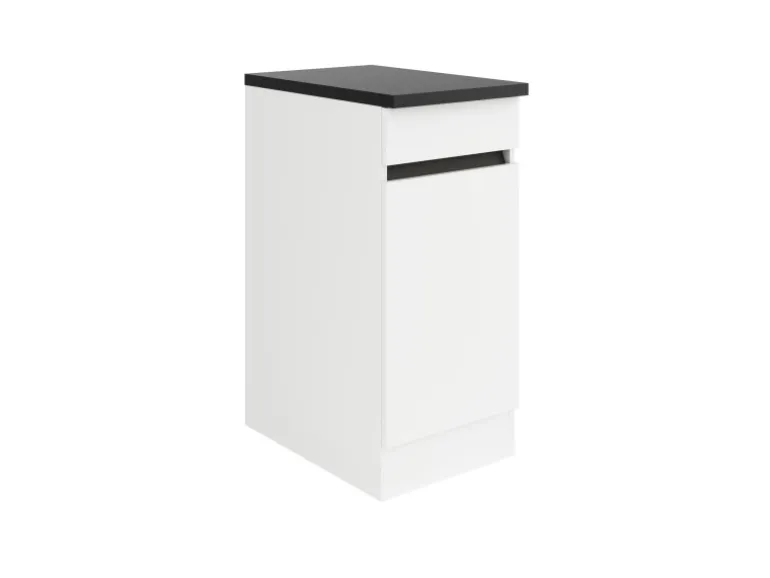 Optifit Küchen-Unterschrank 40 x 88 x 60 cm Luca932 Weiß Anthrazit