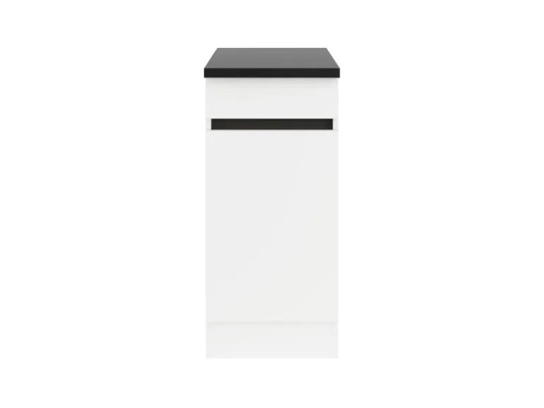 Optifit Küchen-Unterschrank 40 x 88 x 60 cm Luca932 Weiß Anthrazit
