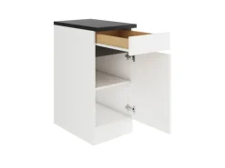 Optifit Küchen-Unterschrank 40 x 88 x 60 cm Luca932 Weiß Anthrazit