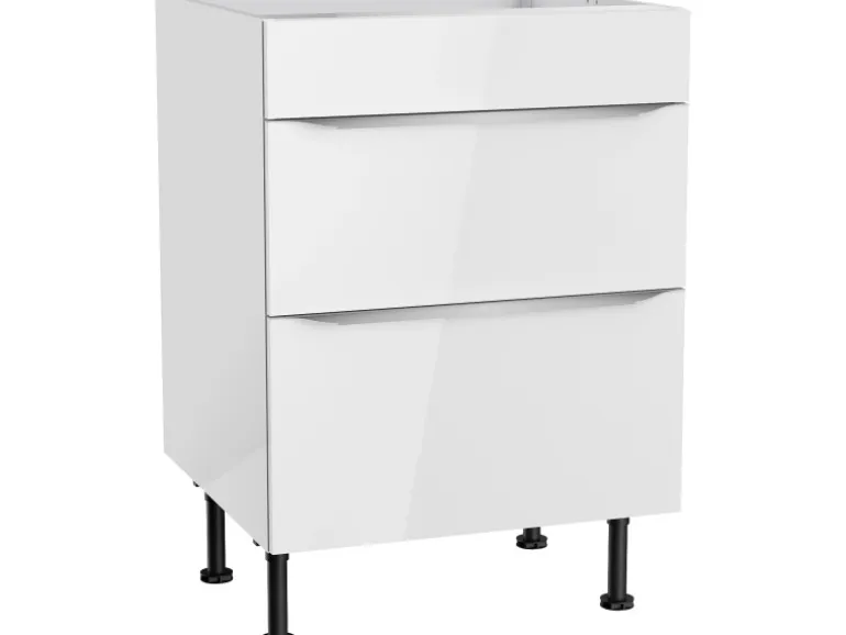 Optifit Küchen-Unterschrank für Kochfeld Arvid986 60 cm x 87 cm x 58,4 cm Weiß