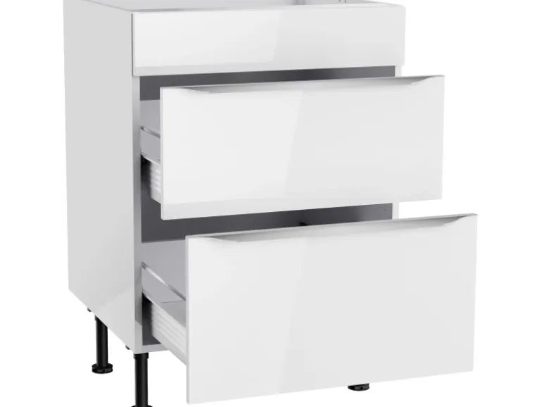 Optifit Küchen-Unterschrank für Kochfeld Arvid986 60 cm x 87 cm x 58,4 cm Weiß