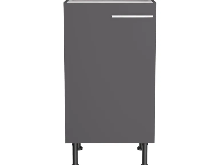Optifit Küchen-Unterschrank Ingvar420 45 cm x 87 cm x 58,4 cm Anthrazit Matt