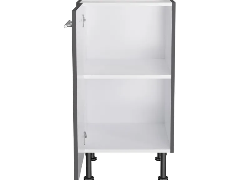 Optifit Küchen-Unterschrank Ingvar420 45 cm x 87 cm x 58,4 cm Anthrazit Matt