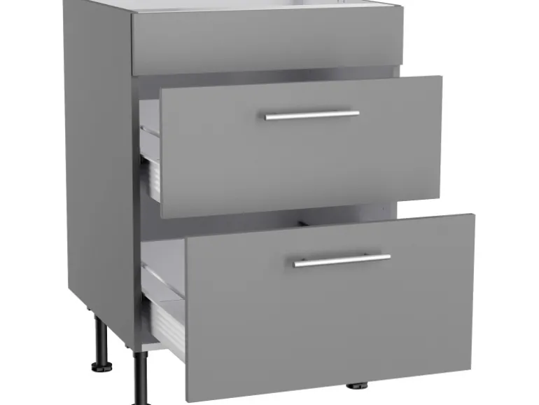 Optifit Küchen-Unterschrank für Kochfeld Mats825 60cm x 87cm x 58,4cm Basaltgrau