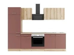 Optifit Küchenzeile KPLB 2711OE-9+ o. E-Geräte Wildeiche Nachb./Rostrot 270 cm