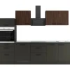 Optifit Küchenzeile KPRM 2789OE-9+ Rim/Madr o. E-Ger. Rillen Nussb./Anthr. 270cm