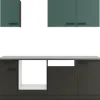 Optifit Küchenzeile KPVM 2179OE-9+ o. E-Geräte Steingrün/Anthrazit 210cm