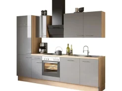 Optifit Küchenzeile Optikoncept Jonte 270 cm Anthrazit-Wildeiche Nachb.