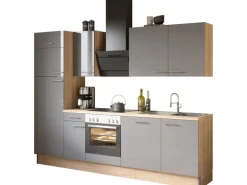 Optifit Küchenzeile Optikoncept Jonte 270 cm Anthrazit-Wildeiche Nachb.