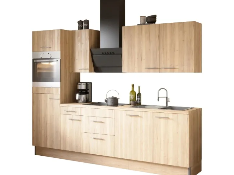Optifit Küchenzeile Optikoncept Erik 270 cm Wildeiche Nachb.