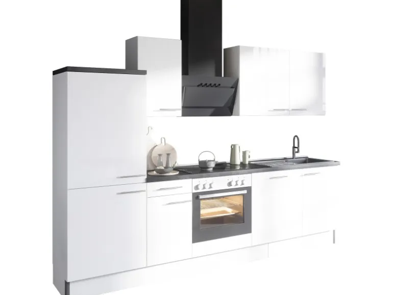 Optifit Küchenzeile Optikoncept Rurik ohne E-Geräte 270 cm Weiß