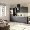 Optifit Küchenzeile Optikoncept Ingvar ohne E-Geräte 270 cm Anthrazit