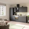 Optifit Küchenzeile Optikoncept Ingvar ohne E-Geräte 270 cm Anthrazit