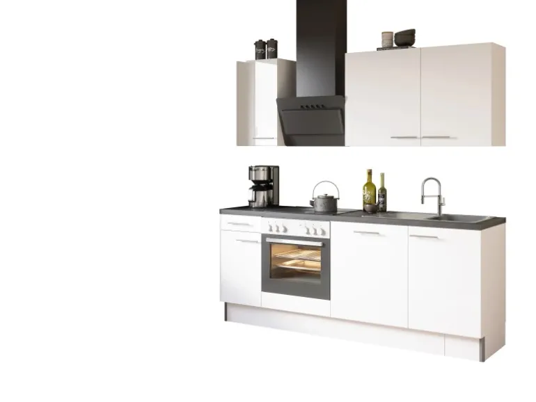 Optifit Küchenzeile Optikoncept Rurik ohne E-Geräte 270 cm Weiß