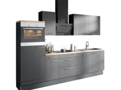 Optifit Küchenzeile Optikoncept Ingvar ohne E-Geräte 270 cm Anthrazit