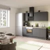 Optifit Küchenzeile Optikoncept Ingvar ohne E-Geräte 210 cm Anthrazit
