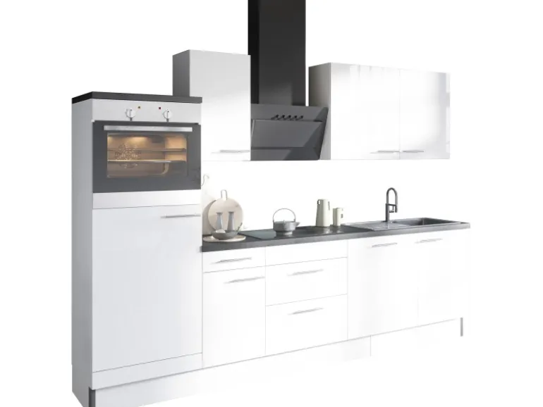 Optifit Küchenzeile Optikoncept Rurik 270 cm Weiß
