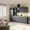 Optifit Küchenzeile Optikoncept Ingvar 270 cm Anthrazit
