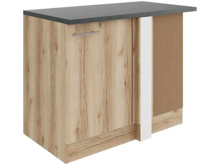OPTIFIT Livorno290 Küchen-Eck-Unterschrank 110 cm Wildeiche Nachbildung