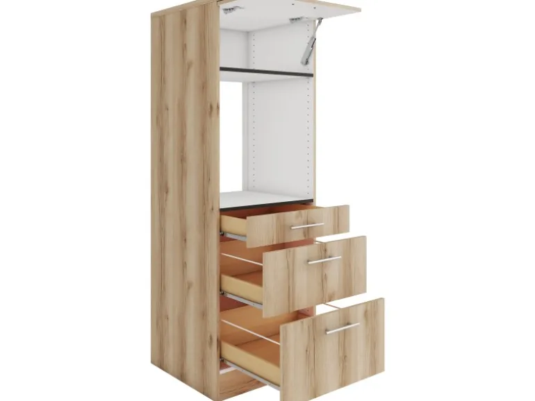 OPTIFIT Livorno290 Küchen-Geräteumbauschrank 60 cm Wildeiche Nachbildung
