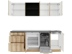 OPTIFIT Livorno290 Küchenzeile 210 cm Wildeiche Nachbildung
