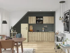 OPTIFIT Livorno290 Küchenzeile 210 cm ohne E-Geräte Wildeiche Nachbildung