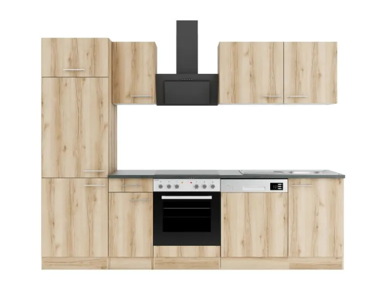 OPTIFIT Livorno290 Küchenzeile 270 cm Wildeiche Nachbildung