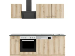 OPTIFIT Livorno290 Küchenzeile 210 cm ohne E-Geräte Wildeiche Nachbildung