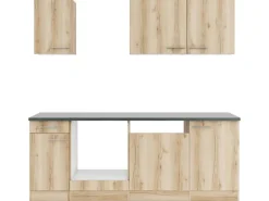 OPTIFIT Livorno290 Küchenzeile 210 cm ohne E-Geräte Wildeiche Nachbildung