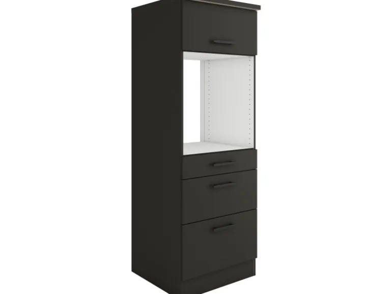 OPTIFIT Madrid420 Küchen-Geräteumbauschrank 60 cm Anthrazit Matt