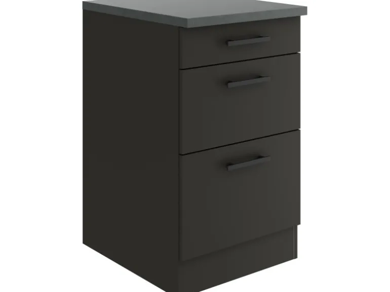 OPTIFIT Madrid420 Küchen-Unterschrank 50 cm Anthrazit Matt