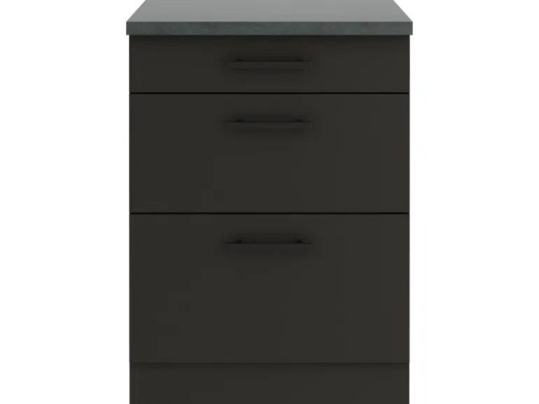 OPTIFIT Madrid420 Küchen-Unterschrank 60 cm Anthrazit Matt