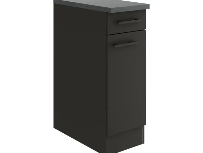 OPTIFIT Madrid420 Küchen-Unterschrank 30 cm Anthrazit Matt