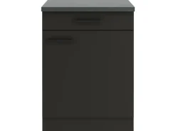 OPTIFIT Madrid420 Küchen-Unterschrank 60 cm Anthrazit Matt