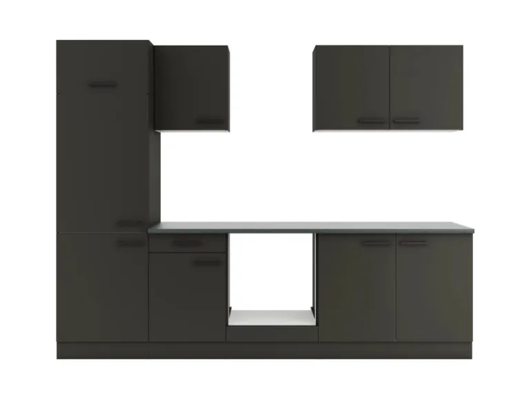 OPTIFIT Madrid420 Küchenzeile 270 cm ohne E-Geräte Anthrazit