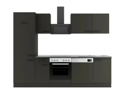 OPTIFIT Madrid420 Küchenzeile 270 cm ohne E-Geräte Anthrazit