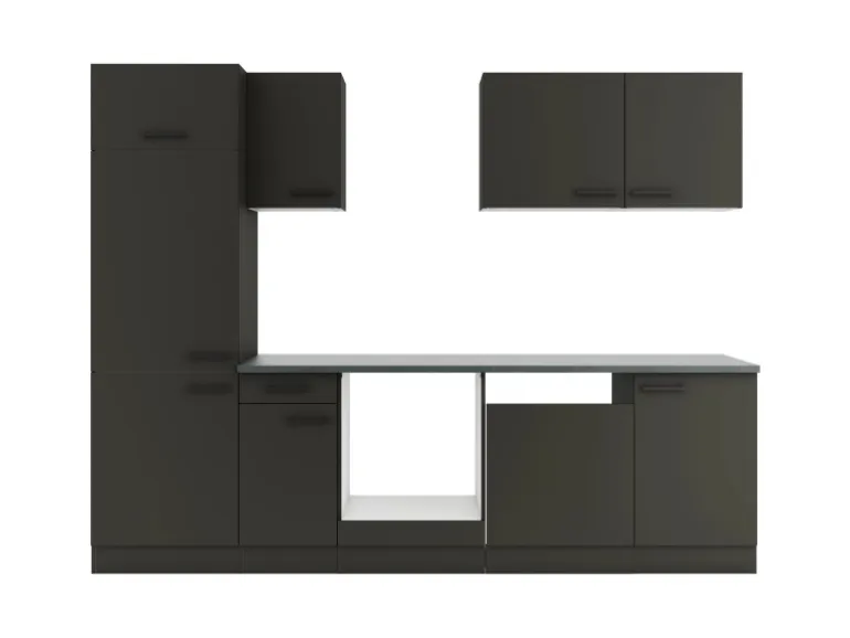 OPTIFIT Madrid420 Küchenzeile 270 cm ohne E-Geräte Anthrazit