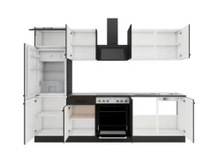 OPTIFIT Madrid420 Küchenzeile 270 cm Anthrazit