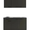 OPTIFIT Madrid420 Miniküche 150 cm Anthrazit
